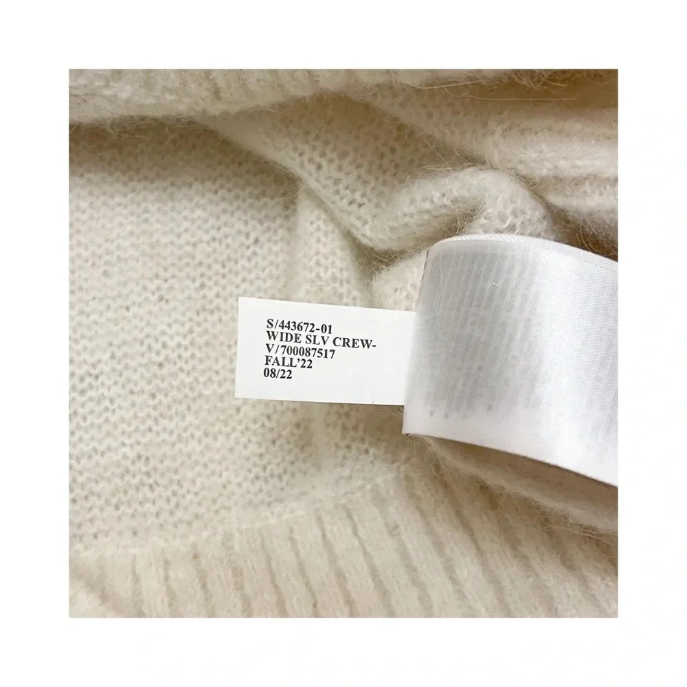 Banana Republic Ambra Crew Neck Alpaca Sweater Cream Ivory Size XS Extra Small - Picture 6 of 7